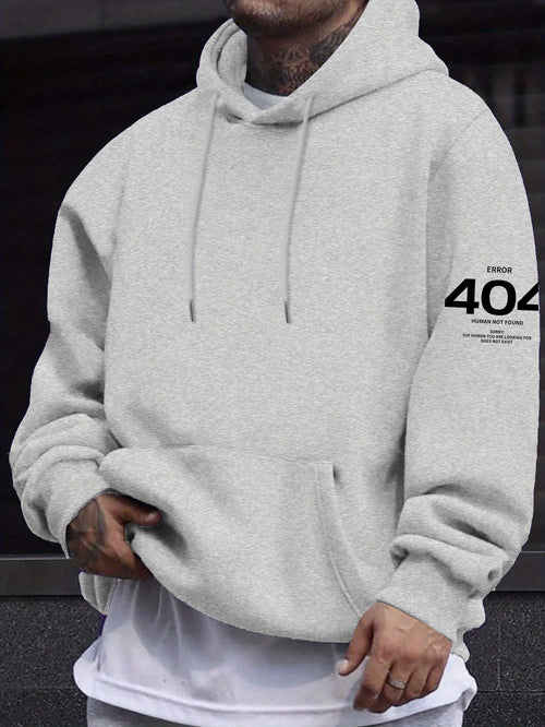 404 Error Oversized Hoodie - Light Gray
